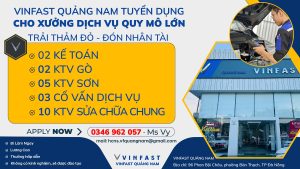 Vinfast Quảng Nam – Tuyển Dụng Nhiều Vị Trí Hấp Dẫn